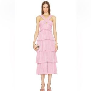 SAYLOR Esperanza Dress in Bubblegum from Revolve